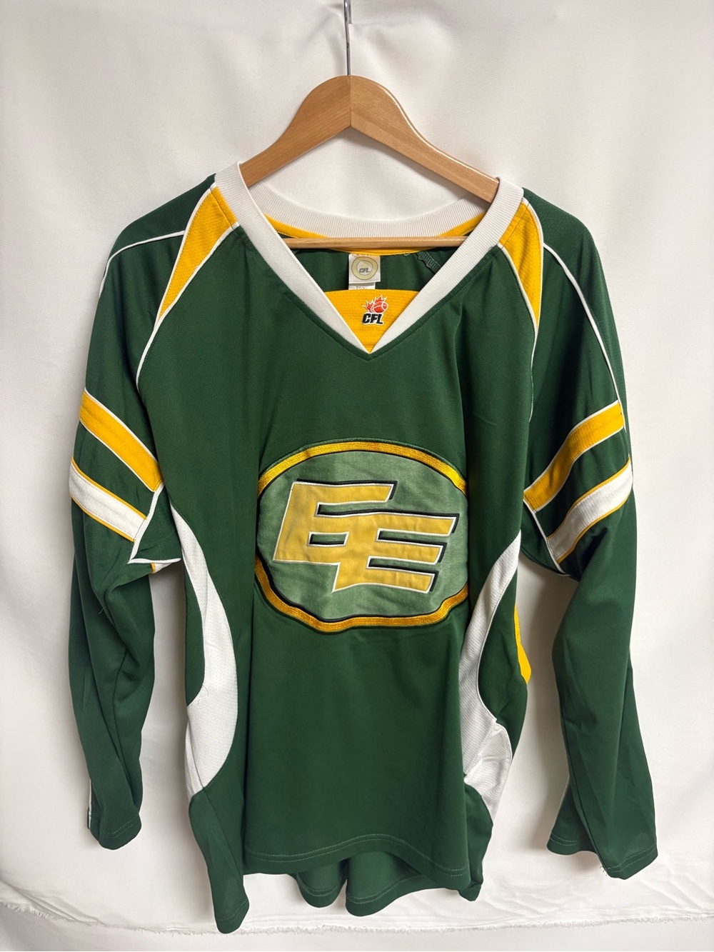 CFL Edmonton Green & Gold Kids Long-Sleeve Hockey Jersey
